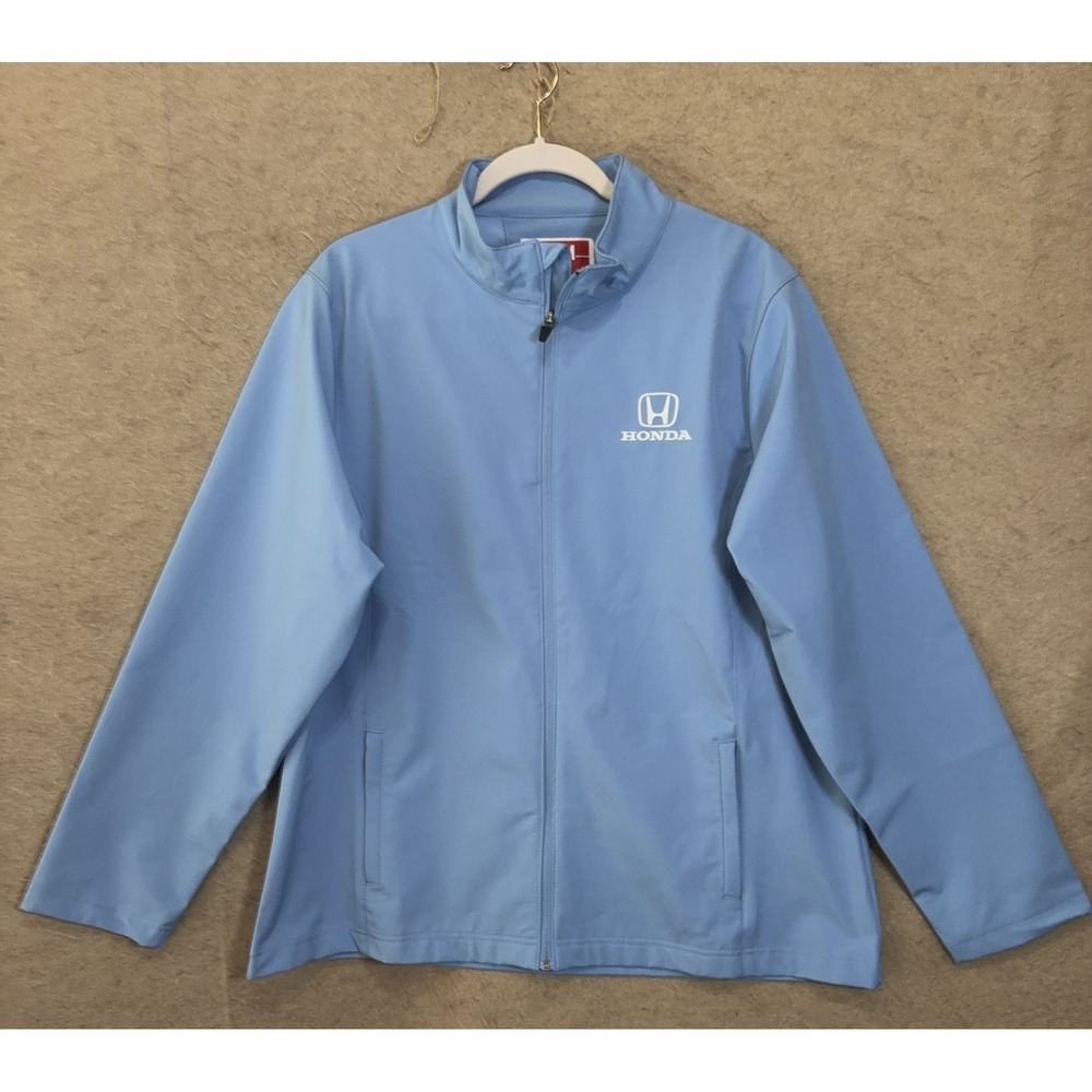 Team 365 Honda Soft Shell Jacket Womens Sz‎ 2XL Blue Full Zip Pockets Stretch